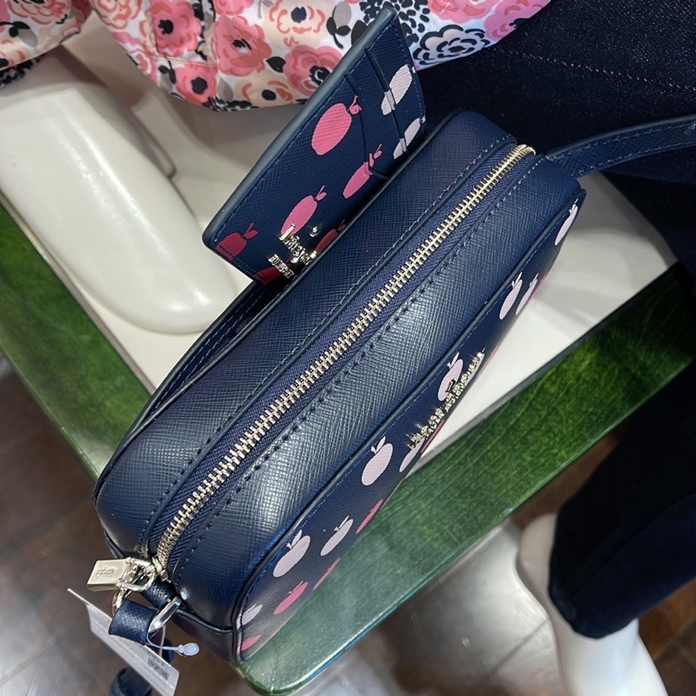 Kate Spade Staci Mini Camera Bag & Staci Small Slim Card Holder Orchard Degrade - Picture 12 of 16